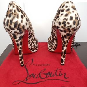 Louboutin Snow Leopard Pony Hair Stilettos